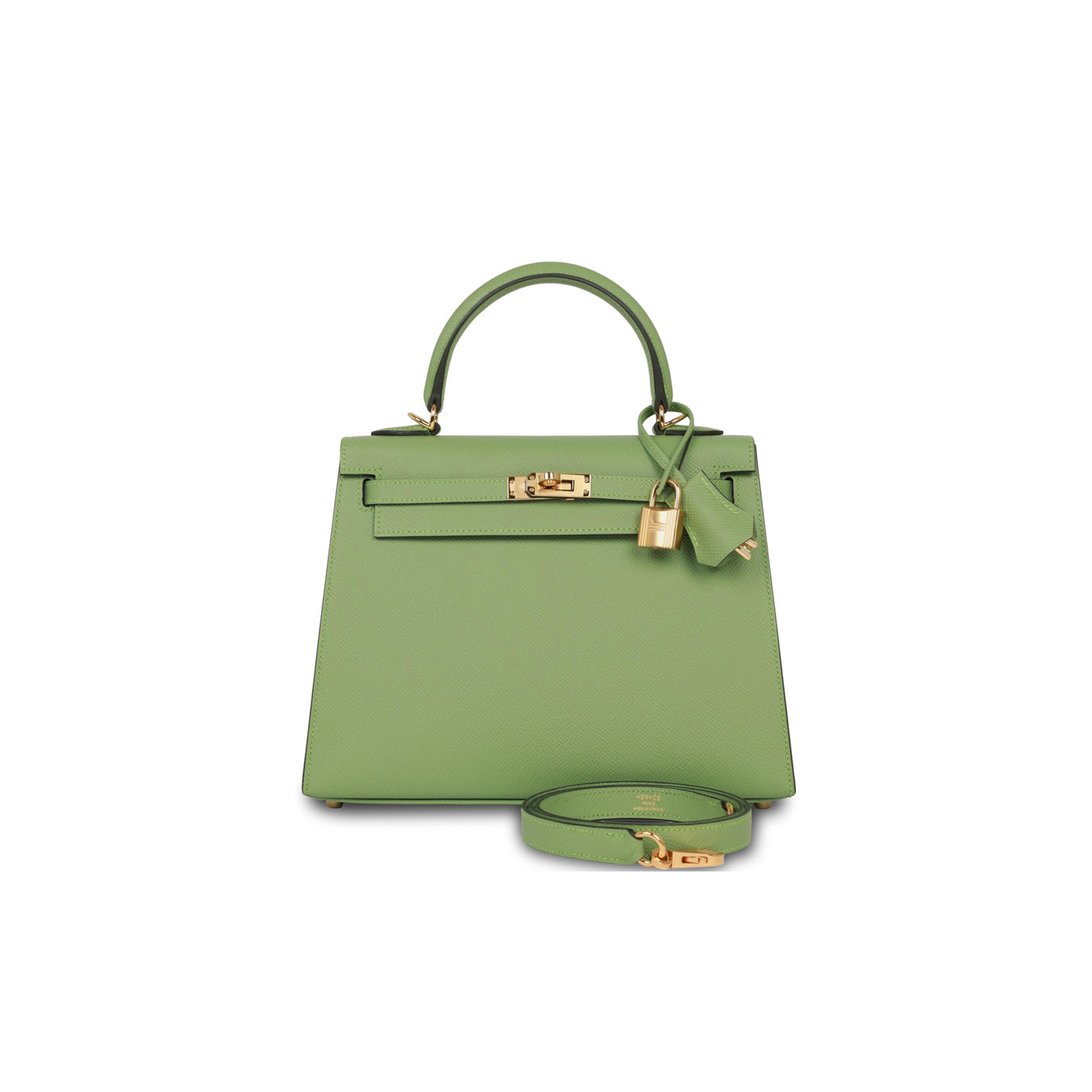 HERMES KELLY 25 EPSOM GOLD HARDWARE (25*17*7cm)